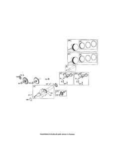 Crankshaft/Connecting Rod Diagram and Parts List for 120400 0023-0242 Briggs and Stratton Engine